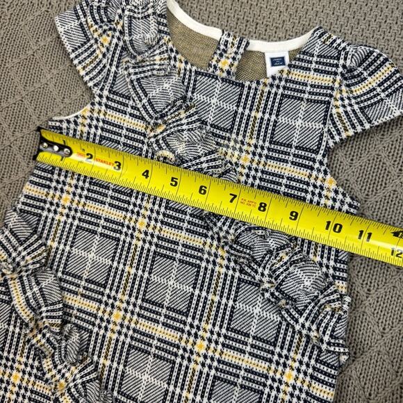 Janie and Jack Plaid Kids Dress with Ruffle Detail & Capped Sleeves ~ 3 - Picture 7 of 12